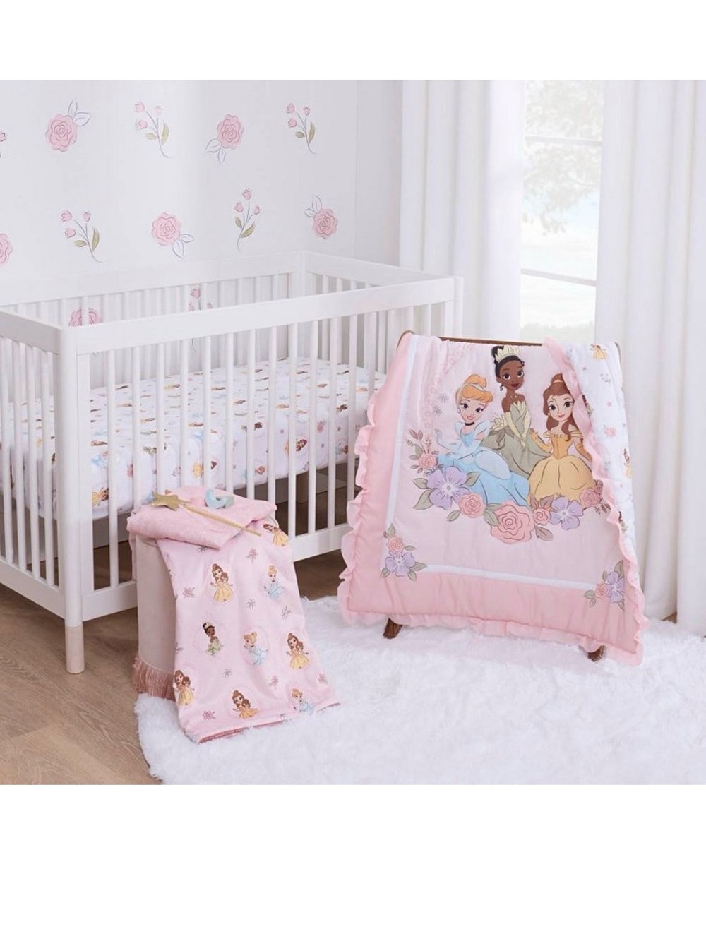 Disney Princess Dreams in Bloom Crib Sheet Set NoJo 3 pieces *NEW*